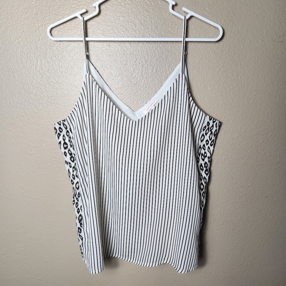 Skies are Blue Leopard Stripe Mixed Print Camisole-Size L - Picture 1 of 6